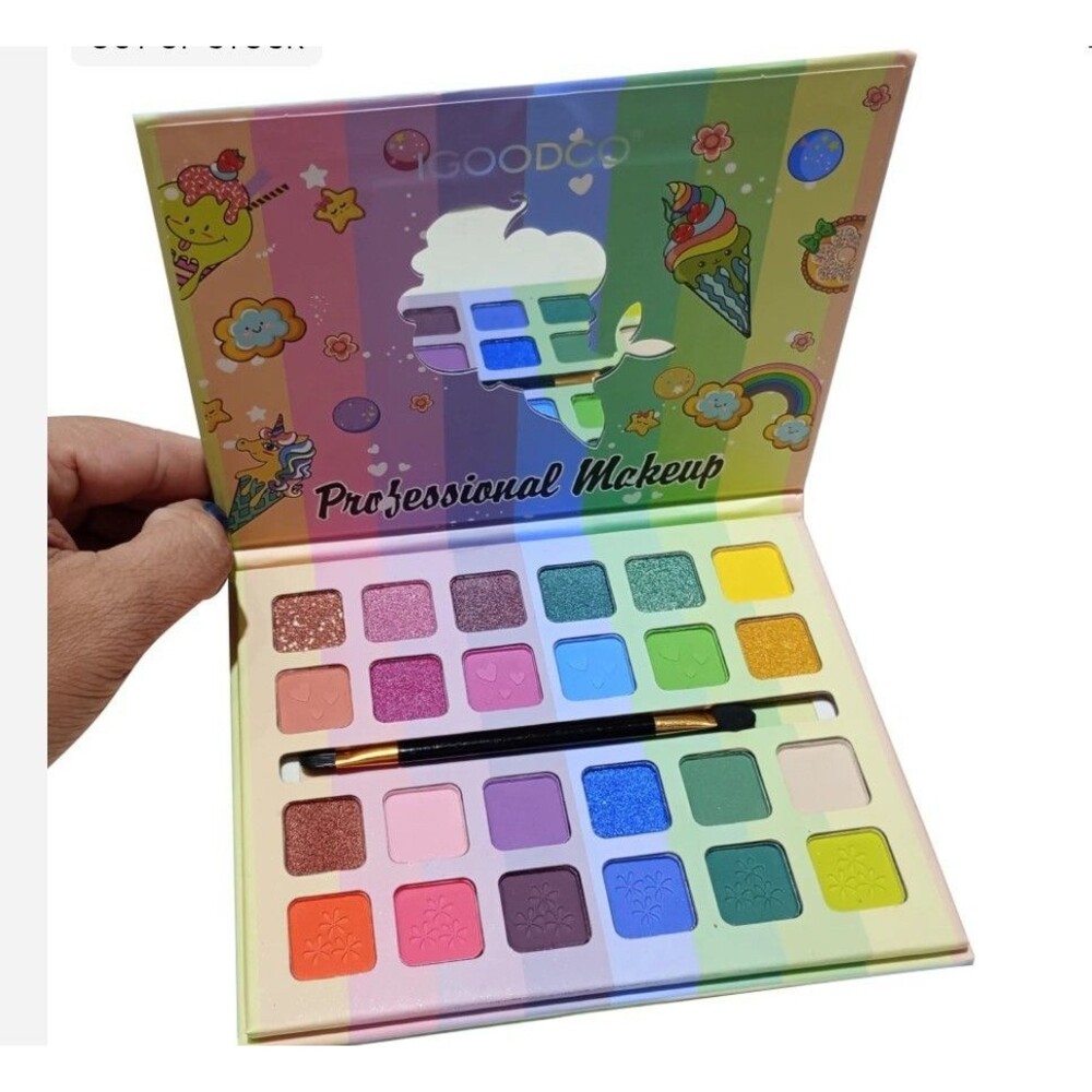 IGOODCO Ice Cream 24 in 1 Eyeshadow Palette Colorful Rainbow Pastel New